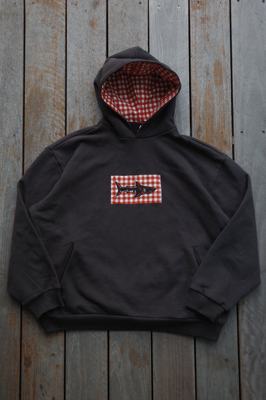 Gingham Shark Hoodie